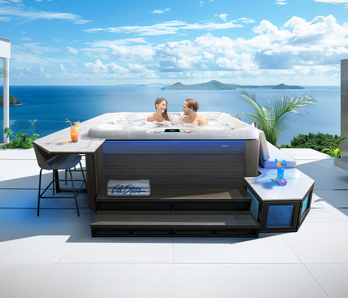 Calspas hot tub being used in a family setting - Remsenburg